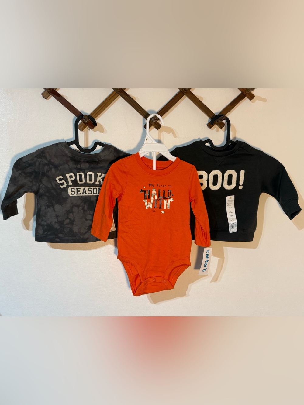 Carter's Orange 'My First Halloween'Bodysuit & 2 little co by Lauren Conrad tops